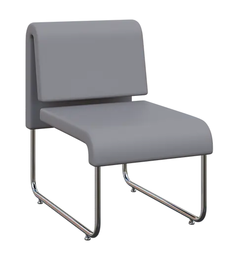 FLEXI LOUNGE, židle, ekokůže šedá